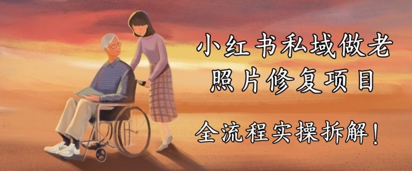 小红书私域做老照片修复项目，AI+3步解决，让图片动起来的全流程实操拆解-骏阁网