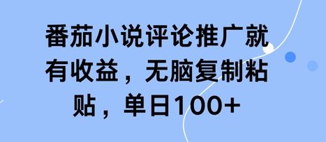 番茄小说评论推广就有收益，无脑复制粘贴，单日100+-骏阁网