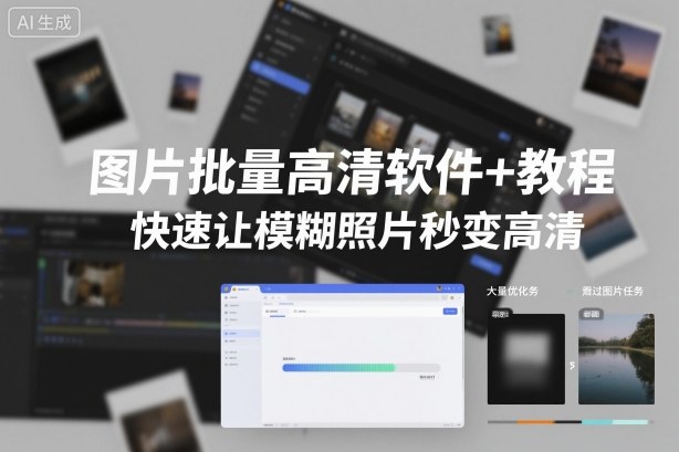 图片批量高清软件+教程，快速让模糊照片秒变高清-骏阁网
