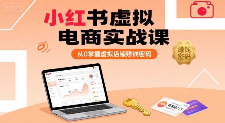 0310a7cc959dc29008757605403b40ef.jpeg 小红书虚拟电商实战课,从0掌握虚拟店铺賺钱密码