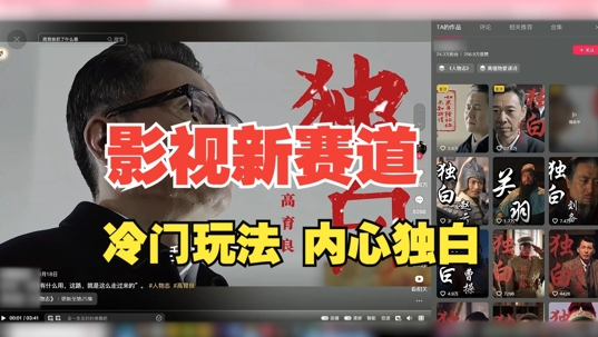 最新影视解说玩法，人物独白，30天涨粉24万+，全流程拆解【揭秘】-骏阁网