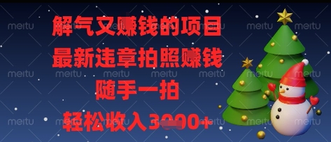 解气又挣钱的项目，最新违章拍照挣钱，随手一拍，轻松收入多张【揭秘】-骏阁网
