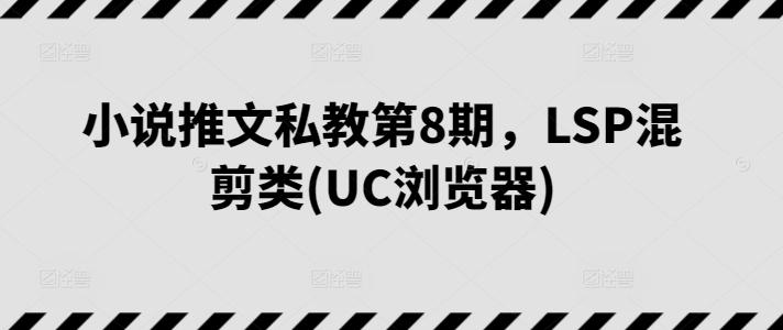 小说推文私教第8期，LSP混剪类(UC浏览器)-骏阁网