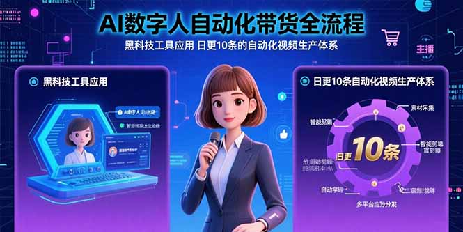 14657df1b86ed6cf2132a212d6faaf3d.jpeg AI数字人自动化带货全流程:黑科技工具应用 日更10条的自动化视频生产体系