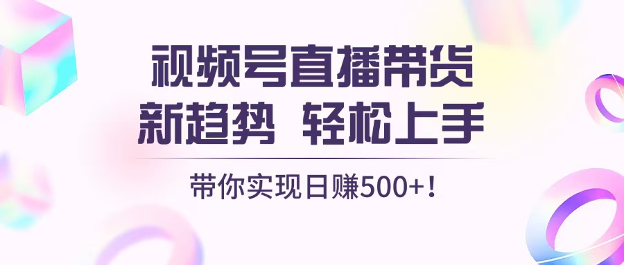 视频号直播带货新趋势,轻松上手,带你实现日赚500+-骏阁网