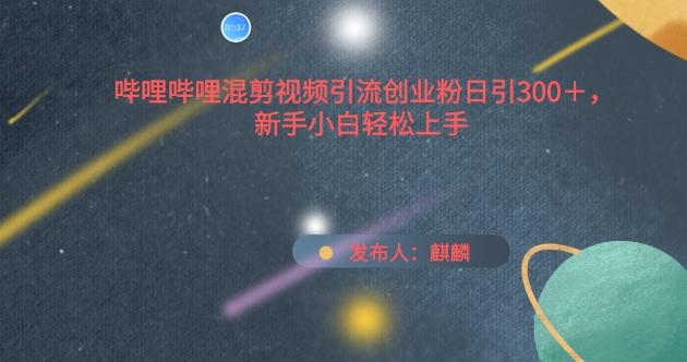 哔哩哔哩混剪视频引流创业粉日引300+，新手小白轻松上手【揭秘】-骏阁网