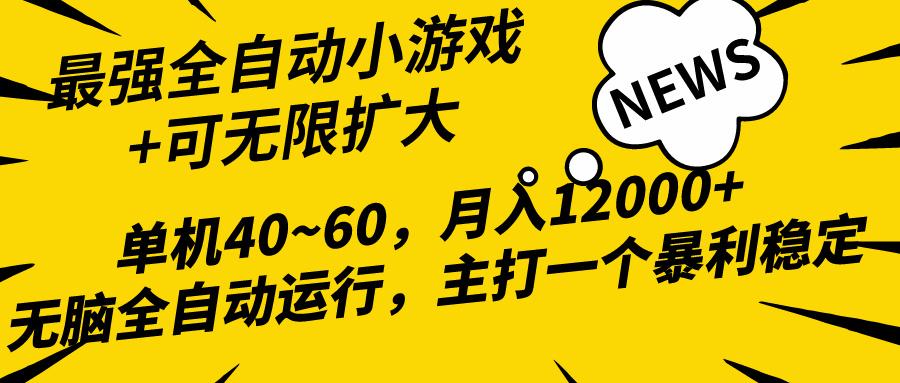 (10046期)2024最新全网独家小游戏全自动，单机40~60,稳定躺赚，小白都能月入过万-骏阁网