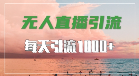 抖音快手视频号全平台通用，无人直播引流法，超暴力引流1000+高质量精准创业粉【揭秘】-骏阁网