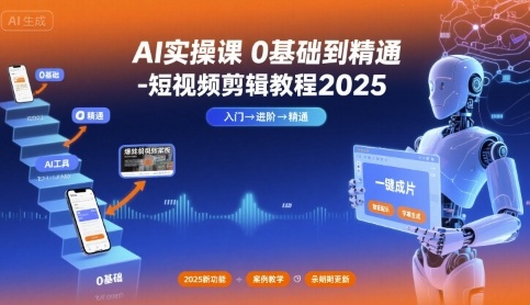 8e017e82ac561b0c659e4623c70a7cc8.jpeg AI实操课0基础到精通-短视频剪辑教程2025