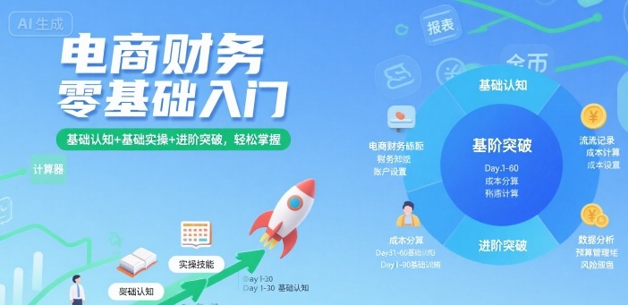 9ba4e53d24ef9fc5fe405375a6c69056.jpeg 电商财务零基础入门,基础认知+基础实操+进阶突破,轻松掌握