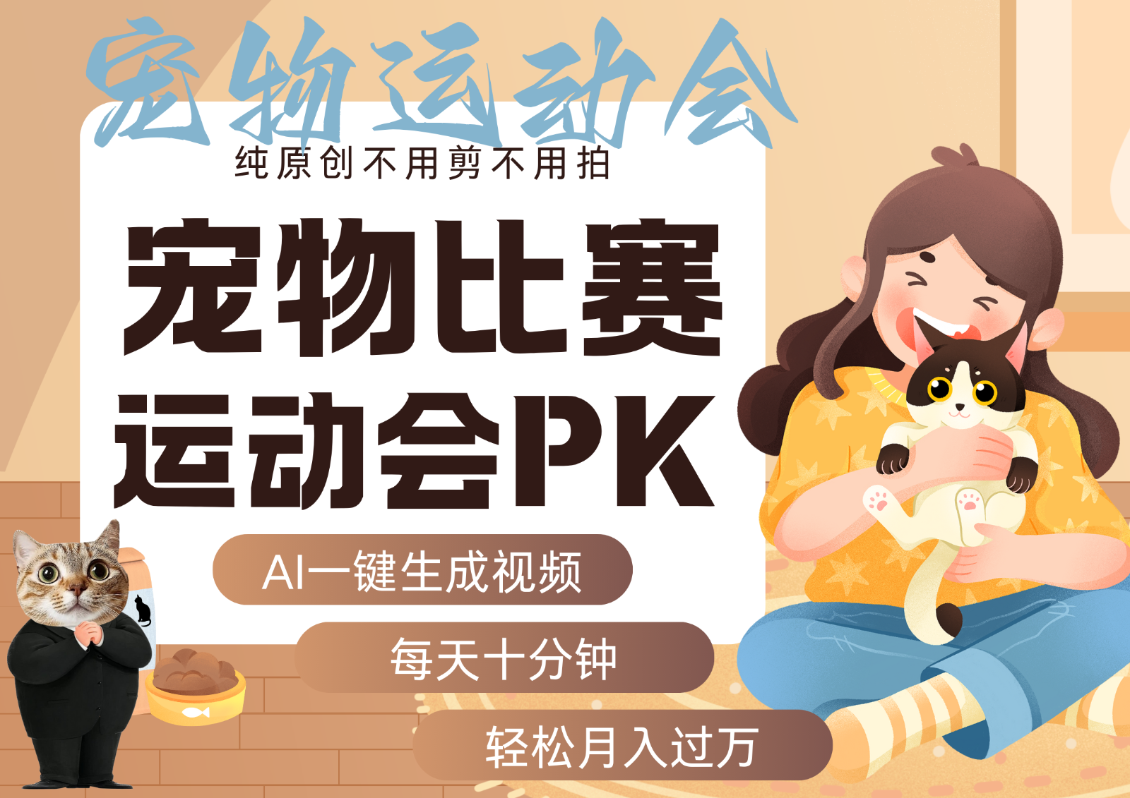 AI萌宠运动员跳水 射击 篮球 足球比赛 每天十分钟 附详细提示词文案库 代替做...-骏阁网