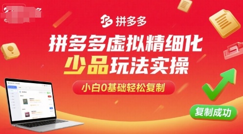 af75fce7757386a07e5dcc65496674a1.jpeg 拼多多虚拟精细化少品玩法实操,小白0基础轻松复制