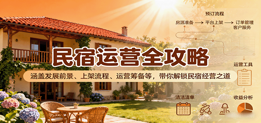 民宿运营全攻略：涵盖发展前景、上架流程、运营筹备等，带你解锁民宿经营之道-骏阁网