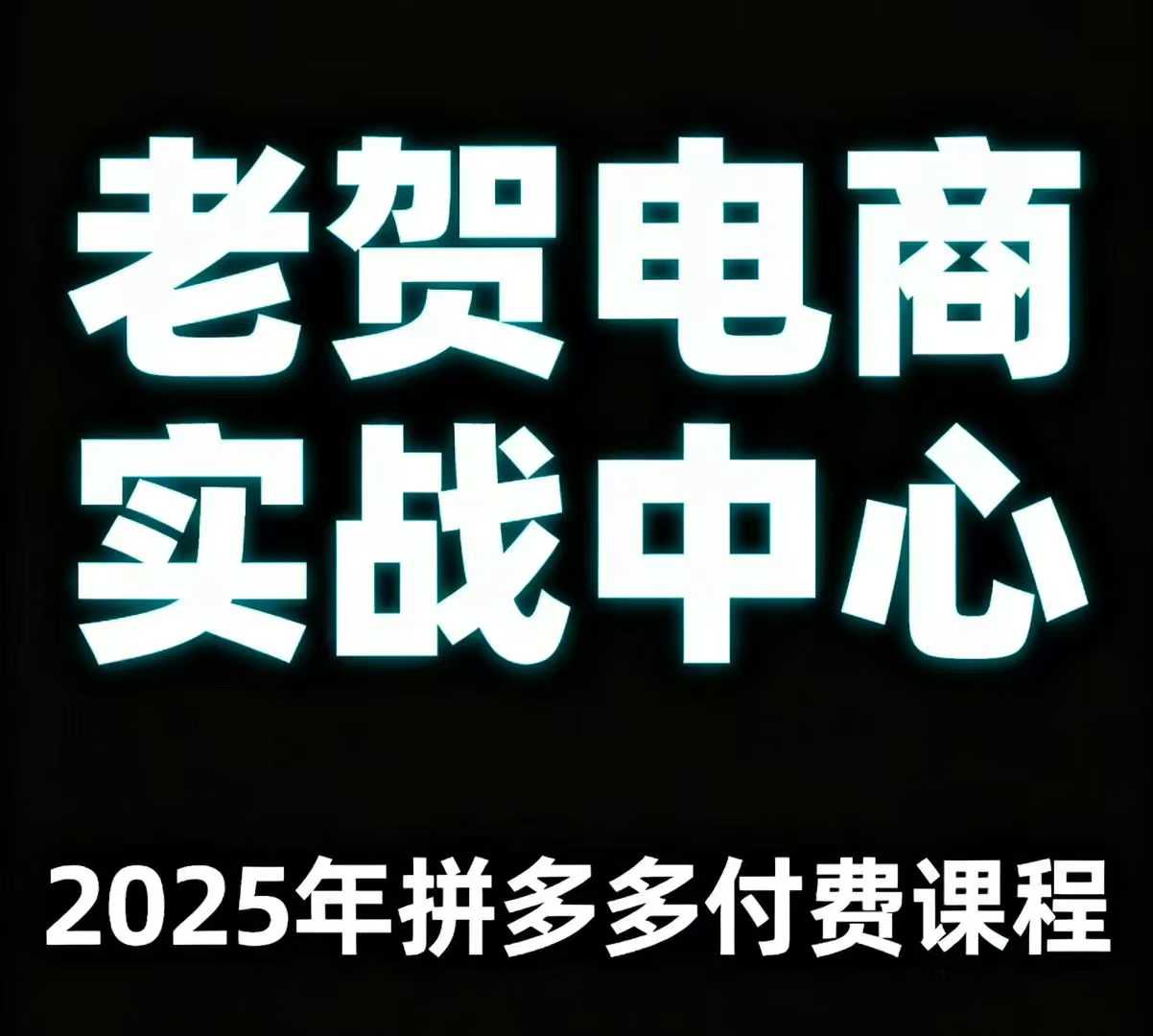 老贺电商2025年拼多多付费课程，用通俗易懂的方法告诉你多多怎么玩-骏阁网