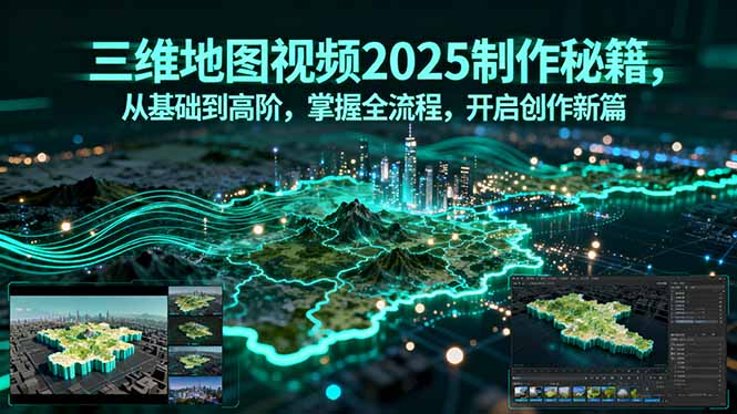 三维地图视频2025制作秘籍，从基础到高阶，掌握全流程，开启创作新篇-骏阁网