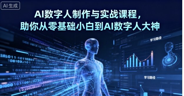 8bdfa710e76d12a550effdb935f34501.jpeg AI数字人制作与实战课程,助你从零基础小白到AI数字人大神
