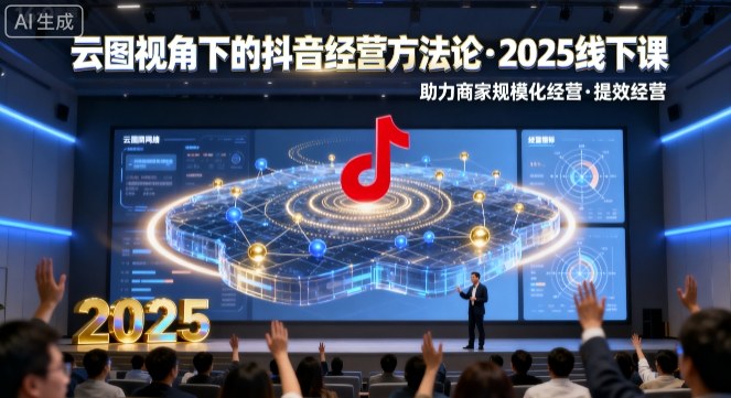 云图视角下的抖音经营方法论，2025线下课，助力商家规模化经营，提效经营(录音+字幕)-骏阁网