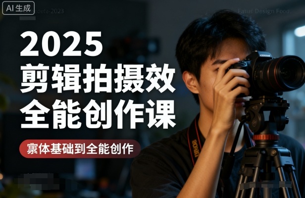 d573dba44f48514df25e6a041e64c792.jpeg 2025剪辑拍摄特效全能创作课,零基础到全能创作