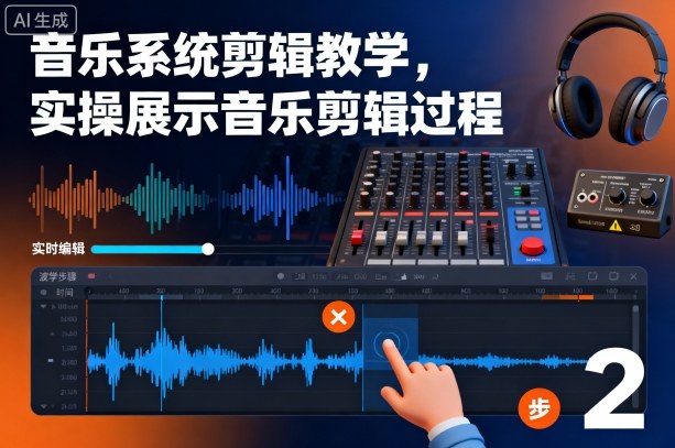 音乐系统剪辑教学，实操展示音乐剪辑过程-骏阁网