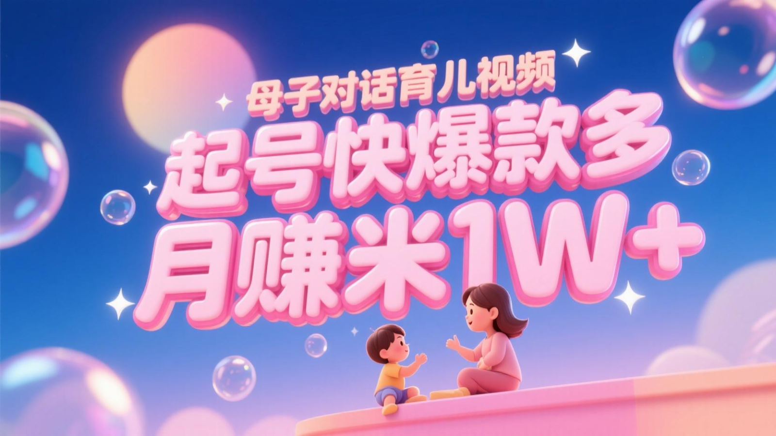 2c94ab4b167f01f7e30e7bf8e00b3335.png AI生成母子对话育儿类视频,起号快爆款多,小白宝妈轻松学,多渠道变现,月赚米1W+