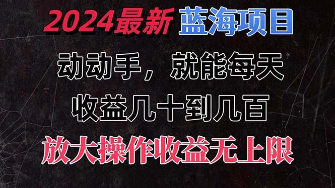 有手就行的2024全新蓝海项目，每天1小时收益几十到几百，可放大操作收…-骏阁网