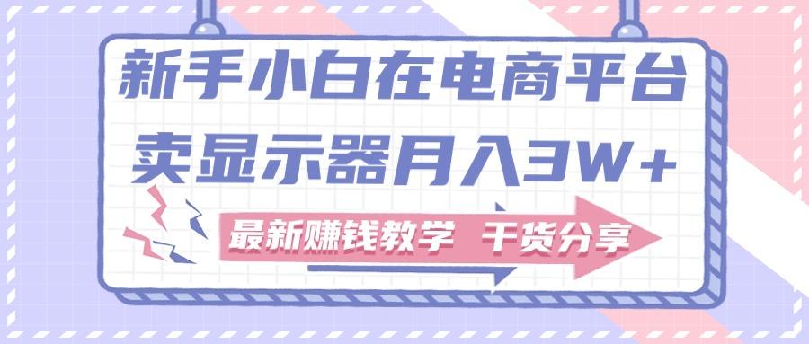 3287d1b149c15feb2358c7a5c60bede6.jpeg 新手小白如何做到在电商平台卖显示器月入3W+,最新赚钱教学干货分享