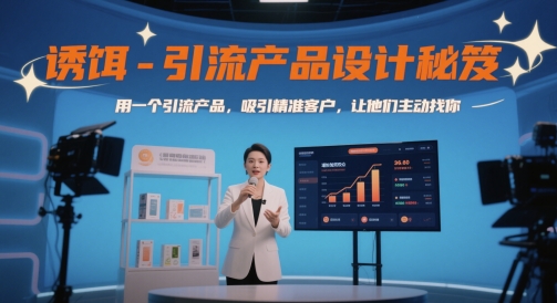 诱饵-引流产品设计秘笈，用一个引流产品，吸引精准客户，让他们主动找你-骏阁网