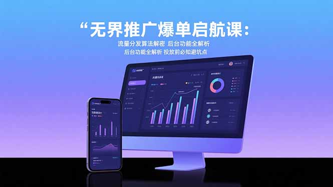 无界推广爆单启航课：流量分发算法解密 后台功能全解析 投放前必知避坑点-骏阁网