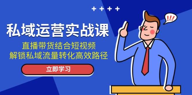 私域运营实战课：直播带货结合短视频，解锁私域流量转化高效路径-骏阁网