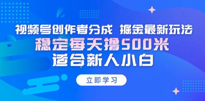 【蓝海项目】视频号创作者分成 掘金最新玩法 稳定每天撸500米 适合新人小白-骏阁网