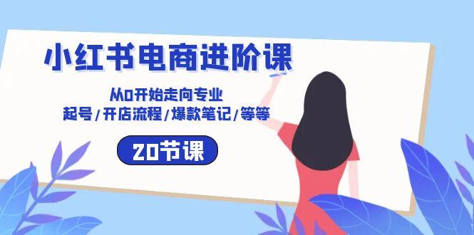 小红书电商进阶课：从0开始走向专业 起号/开店流程/爆款笔记/等等(20节-骏阁网
