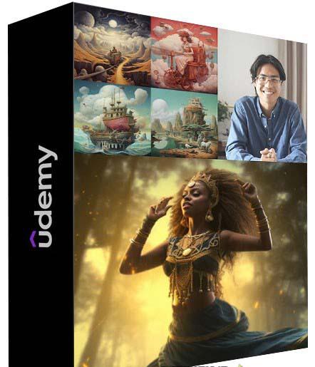 MidjourneyAI绘画艺术生成的大师级写作提示指南教程-8节视频课-中英字幕-骏阁网