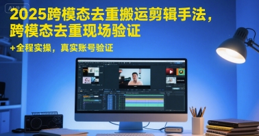 2025跨模态去重搬运剪辑手法，跨模态去重现场验证 +全程实操，真实账号验证-骏阁网