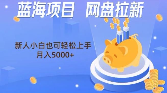 蓝海项目网盘拉新，新人小白也可操作，每月收入5000+-骏阁网