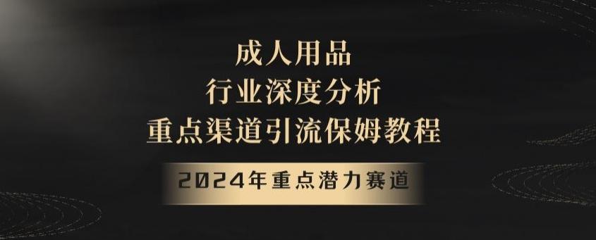 52439dc51290a7e6e90902788c9c16d2.jpeg 2024年重点潜力赛道,成人用品行业深度分析,重点渠道引流保姆教程【揭秘】