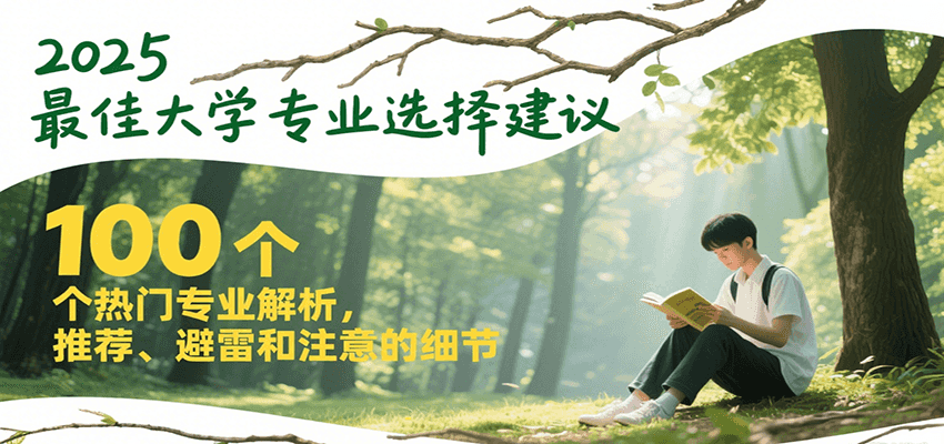 53a4e1d25bfac985400eac919c8b8f15.png 2025最佳大学专业选择建议,100个热门专业解析,推荐、避雷和注意的细节