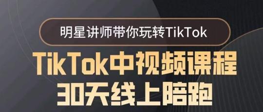 TikTok中视频课程30天线上陪跑，明星讲师带你玩转TikTok-骏阁网