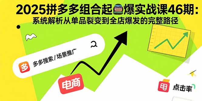 2025拼多多组合起爆实战课46期：系统解析从单品裂变到全店爆发的完整路径-骏阁网