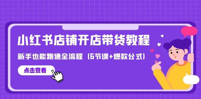 (9883期)最新小红书店铺开店带货教程，新手也能跑通全流程(6节课+爆款公式)-骏阁网