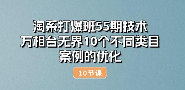淘系打爆班55期技术：万相台无界10个不同类目案例的优化(10节)-骏阁网