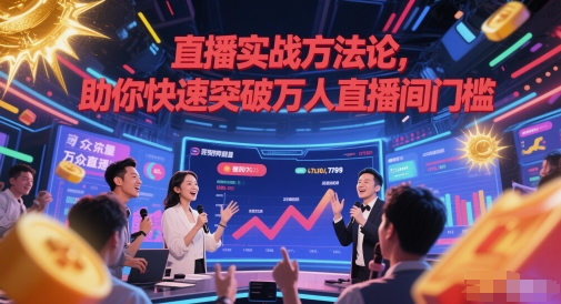 直播实战方法论，助你快速突破万人直播间门槛-骏阁网