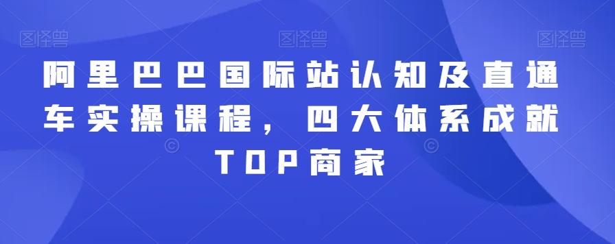 阿里巴巴国际站认知及直通车实操课程，四大体系成就TOP商家-骏阁网