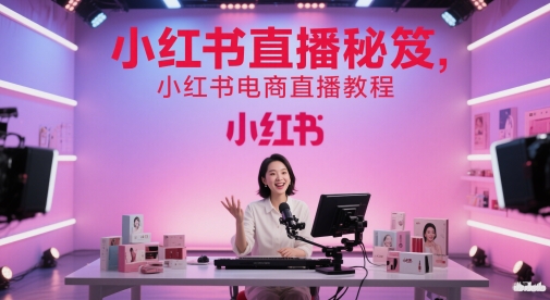 小红书直播秘笈，小红书电商直播教程-骏阁网