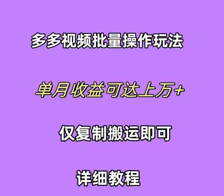 (10029期)拼多多视频带货快速过爆款选品教程 每天轻轻松松赚取三位数佣金 小白必…-骏阁网