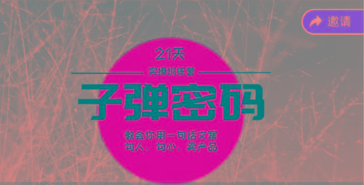 《子弹密码训练营》-用一句话文案勾人勾心卖产品，21天学到顶尖文案大师策略和技巧-骏阁网