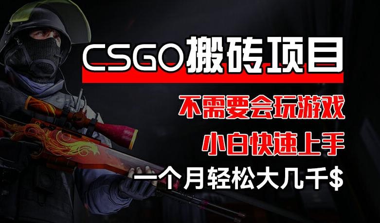 CSGO 装备搬砖项目，操作简单，不需要会玩游戏，小白也能快速上手，一个月轻松大几千【揭秘】-骏阁网