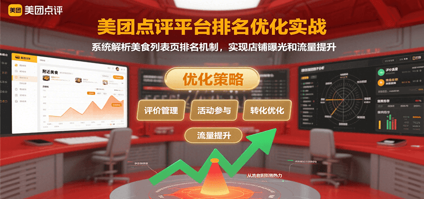 美团点评平台排名优化实战，系统解析美食列表页排名机制，实现店铺曝光和流量提升-骏阁网