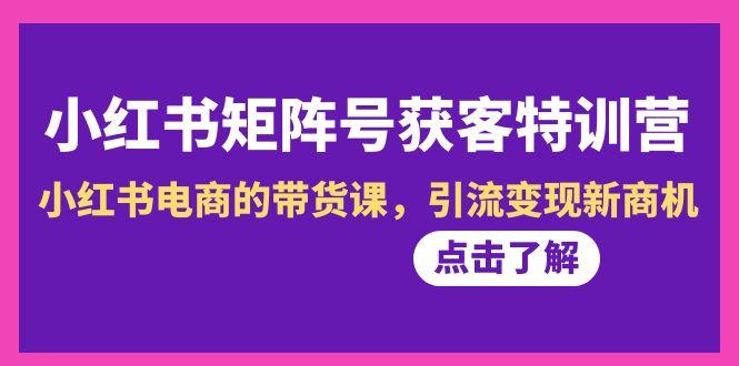 小红书-矩阵号获客特训营-第10期，小红书电商的带货课，引流变现新商机-骏阁网