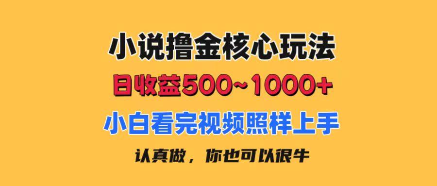 小说撸金核心玩法，日收益500-1000+，小白看完照样上手，0成本有手就行-骏阁网