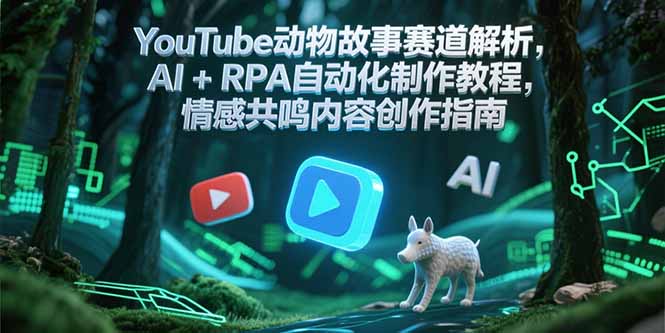 YouTube动物故事赛道解析，AI+RPA自动化制作教程，情感共鸣内容创作指南-骏阁网